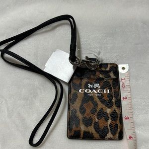BNWT Coach lanyard; ID case